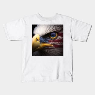 USA, Bald Eagle, America, American Flag, Kids T-Shirt